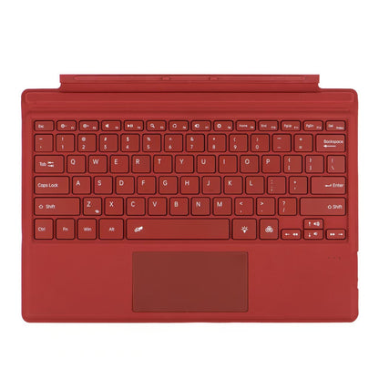 Colorful backlit Microsoft Surface Pro Bluetooth keyboard by GETDECO, slim magnetic design with 10m range, compatible with Surface Pro models.