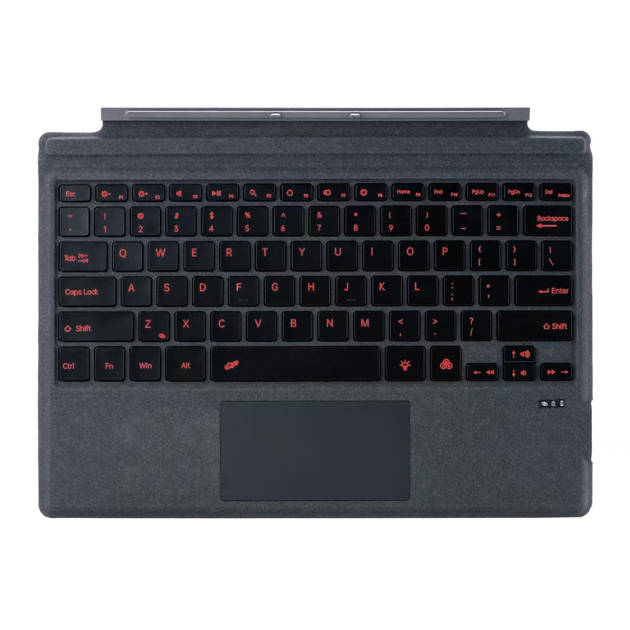 Colorful backlit Microsoft Surface Pro Bluetooth keyboard by GETDECO with slim magnetic design, ideal for Surface Pro 3 to 11 models.