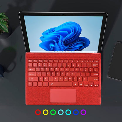 Colorful backlit Microsoft Surface Pro Bluetooth keyboard by GETDECO with slim magnetic design and 10m range for Surface Pro 3 to 11