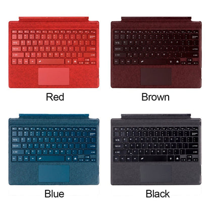 Colorful backlit Microsoft Surface Pro Bluetooth keyboard by GETDECO, slim magnetic design with 10m range for Surface Pro models.