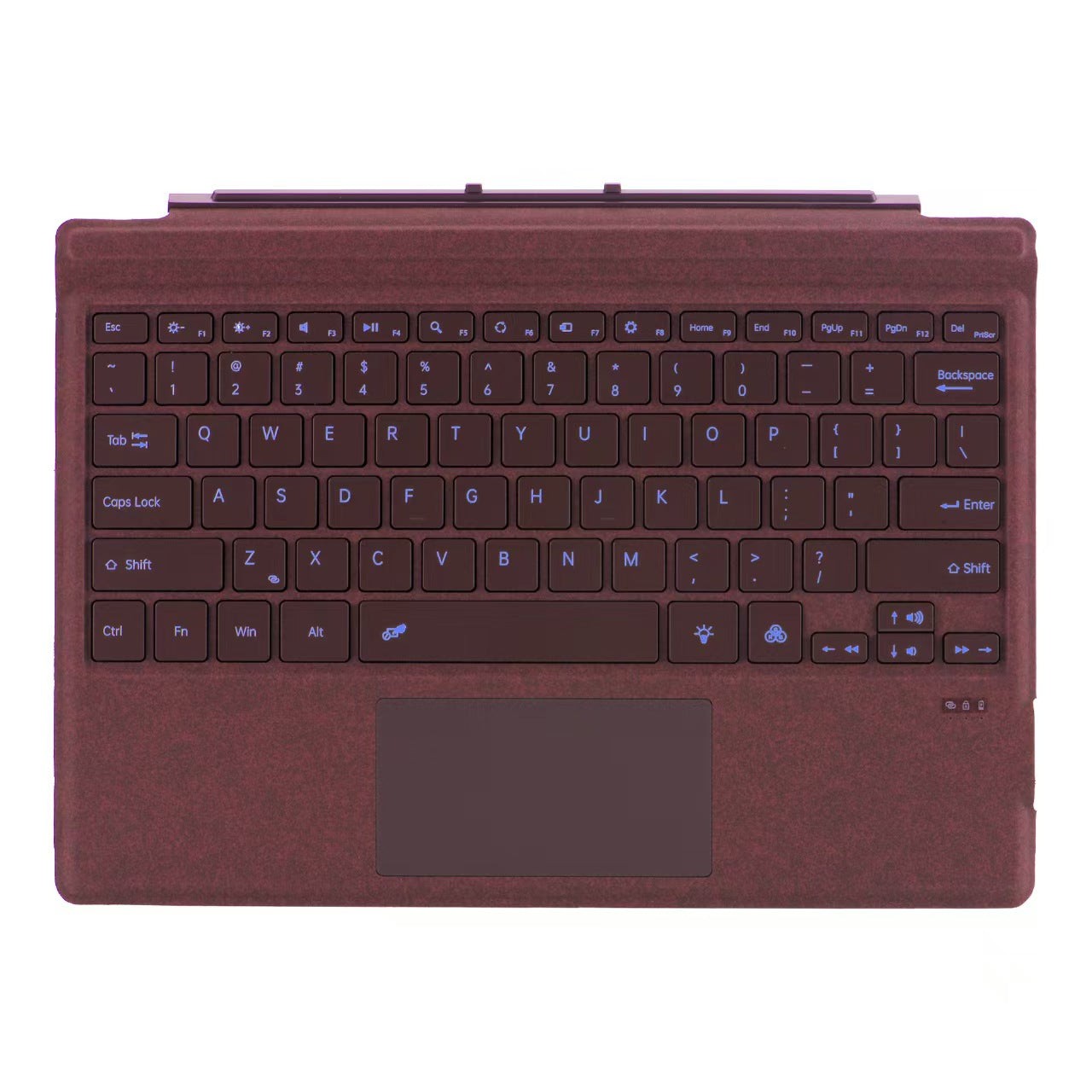 Colorful backlit Microsoft Surface Pro Bluetooth keyboard by GETDECO with slim magnetic design, suitable for Surface Pro 3 to 11.
