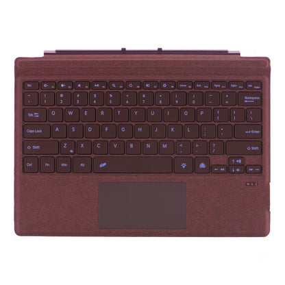 Colorful backlit Microsoft Surface Pro Bluetooth keyboard by GETDECO with slim magnetic design, suitable for Surface Pro 3 to 11.