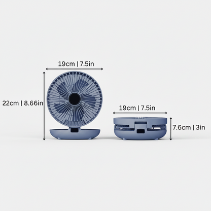 DecorsDeluxe portable oscillating desk fan with mesh cover, foldable design, ideal for home and office cooling.