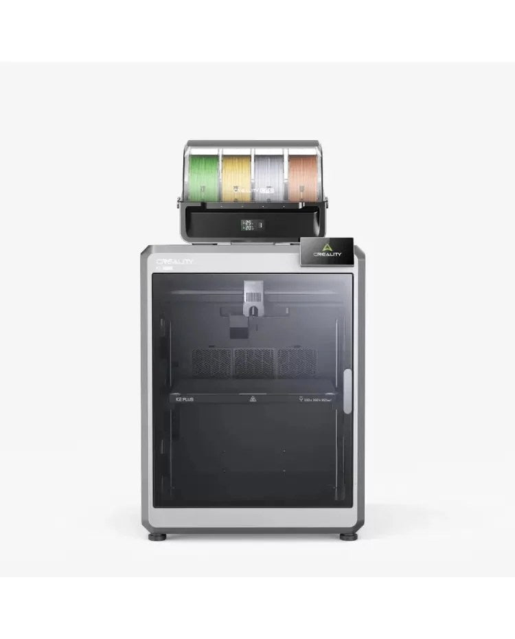 Creality K2 Plus Combo 3D printer by Casavibeo with a large build volume, metal frame, and touchscreen interface.