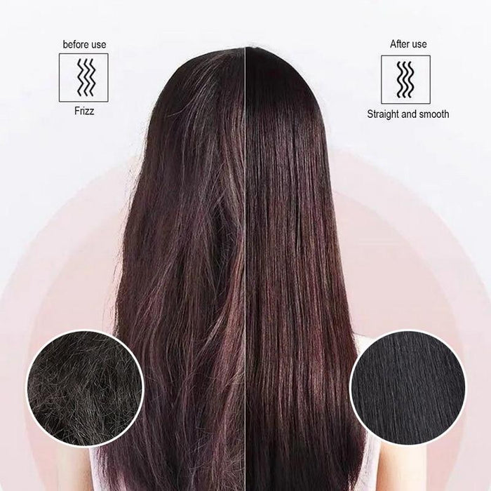 Belro Crown n' Glory Hair Straightening Brush with ceramic bristles for smooth, straight hair in a sleek design.