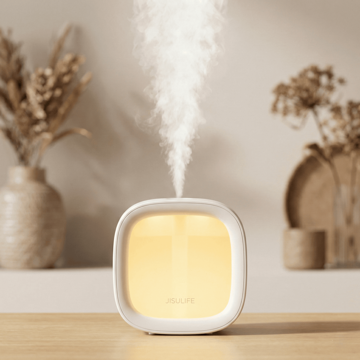 Casavibeo cube humidifier for bedroom with cool mist, compact design, and quiet operation for indoor air quality.