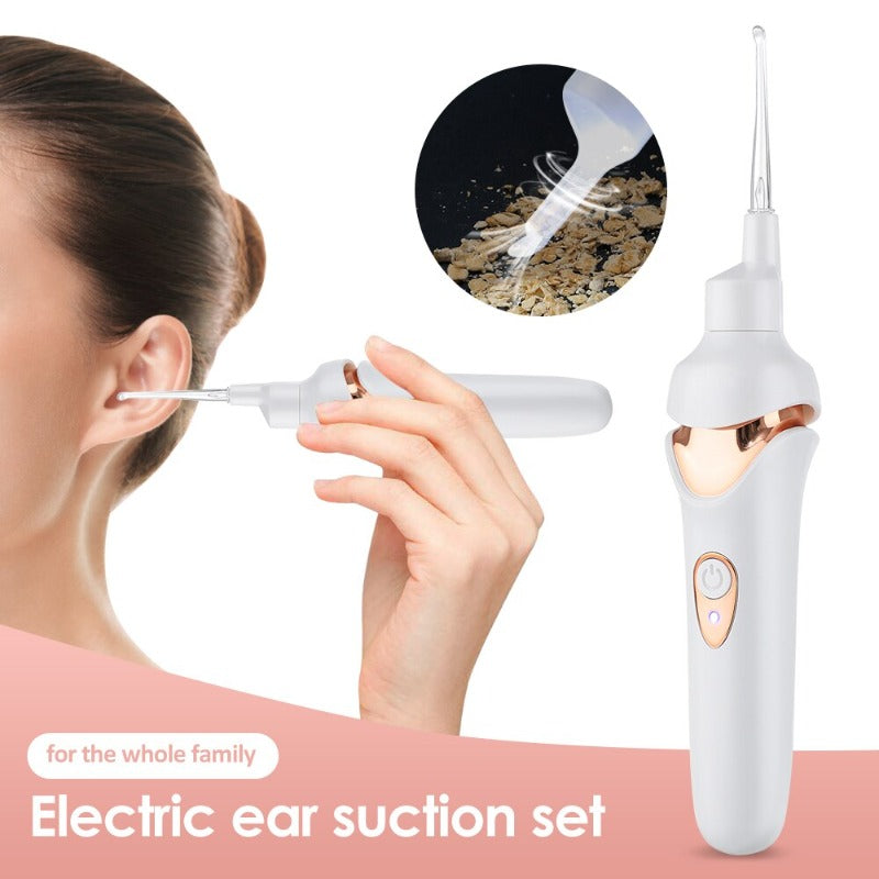 Belro painless vacuum ear cleaner for safe and effective ear cleaning, shown in use with ergonomic design and clear viewing window.