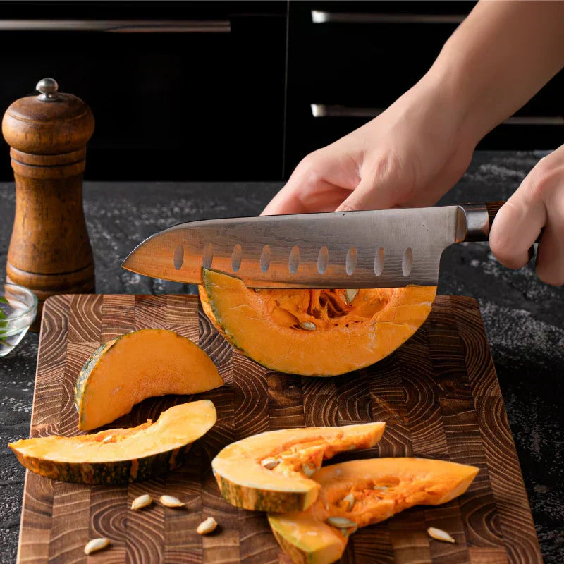 Belro wooden end grain chopping block for kitchen and professional chefs, durable cutting board for food prep and kitchen use