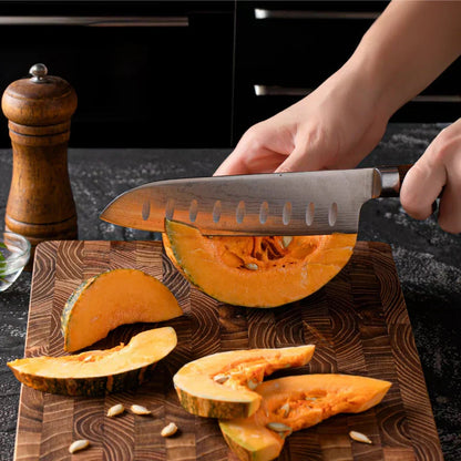 Belro wooden end grain chopping block for kitchen and professional chefs, durable cutting board for food prep and kitchen use