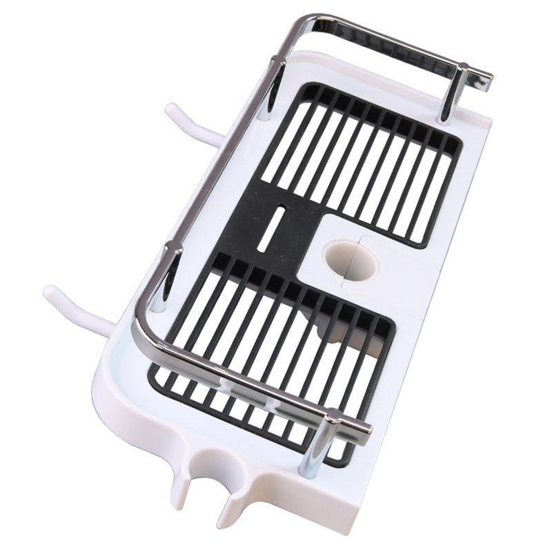 Belro shower caddy for no-drill installation, outdoor bathroom storage with metal hooks and waterproof design.