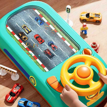 Colorful Belro Car Race Track Toy featuring interconnected racing tracks and miniature cars for fast-paced automotive fun.