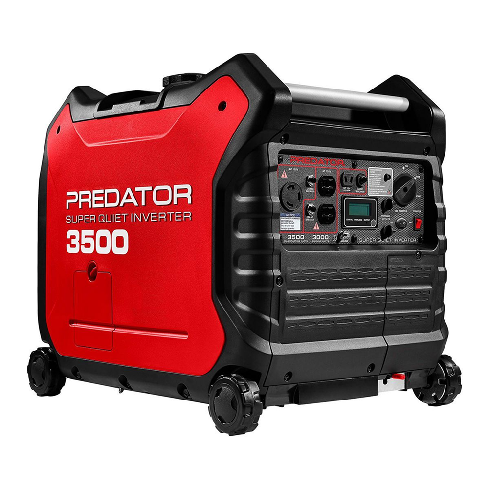 Casavibeo Predator 3500-Watt super quiet inverter generator with CO SECURE technology, shown in a neutral setting.