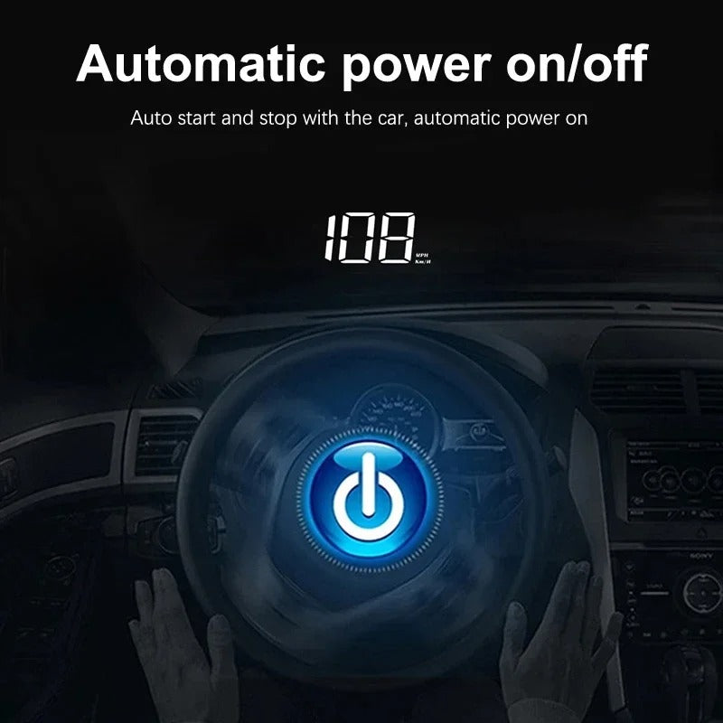 Belro digital speedometer for car, electronic device with digital display showing speed readings and vehicle data.