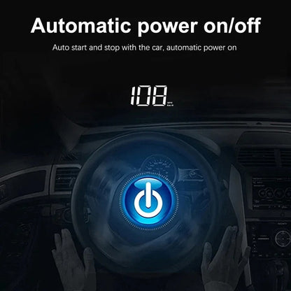 Belro digital speedometer for car, electronic device with digital display showing speed readings and vehicle data.