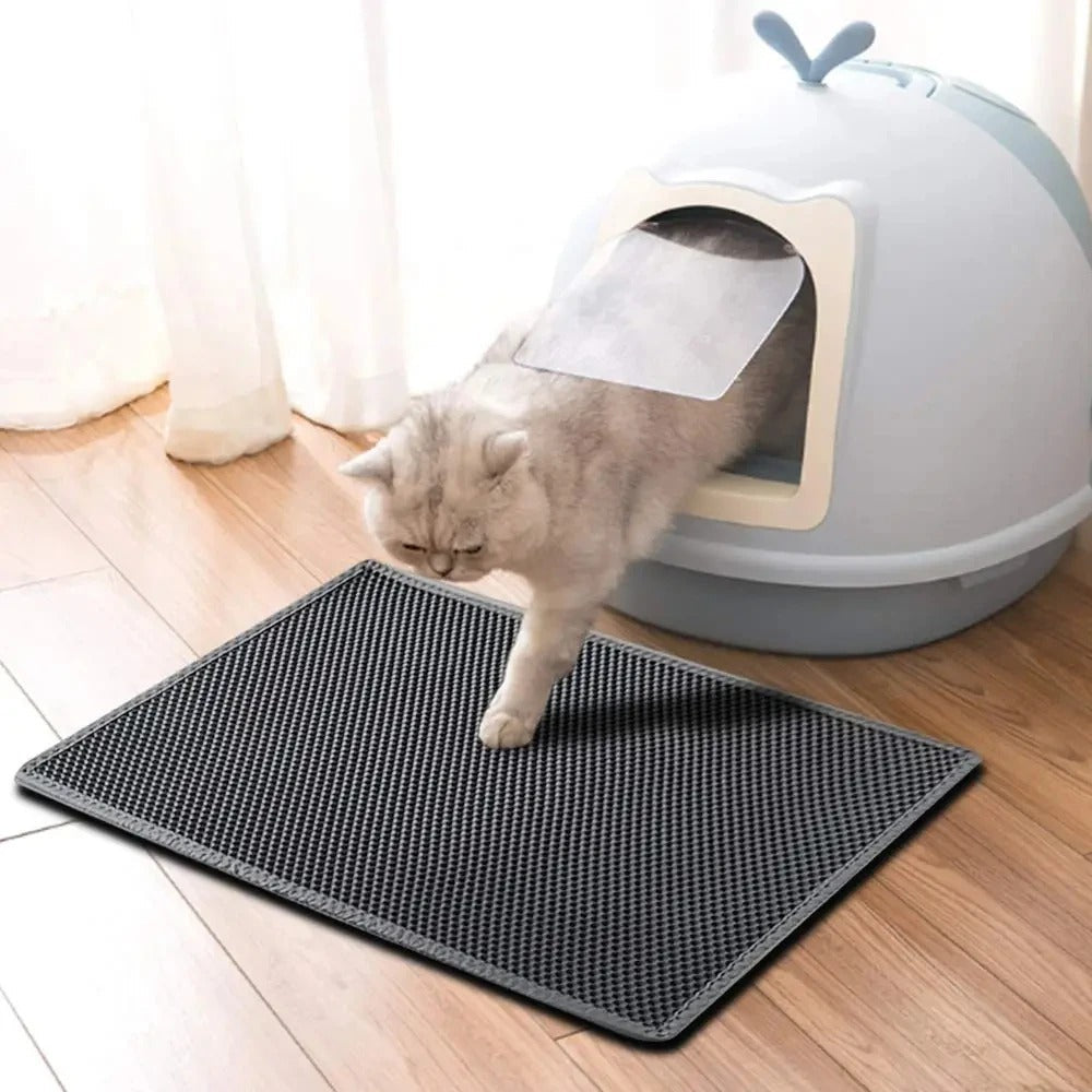 Belro cat litter mat with textured surface and absorbent material, designed to trap litter and keep floors clean.