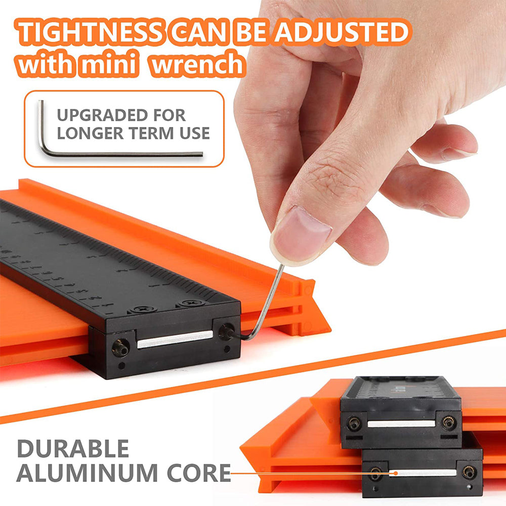 Belro contouring gauge measuring tool with adjustable arms for precise contouring and measurement in hardware projects.