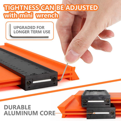 Belro contouring gauge measuring tool with adjustable arms for precise contouring and measurement in hardware projects.