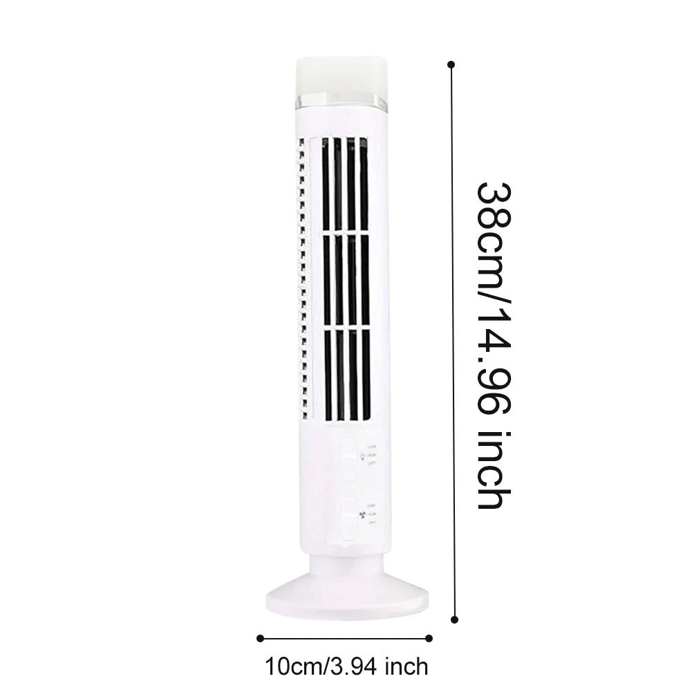 Belro mini desktop air conditioner with bladeless design and USB power, cooling small spaces efficiently.