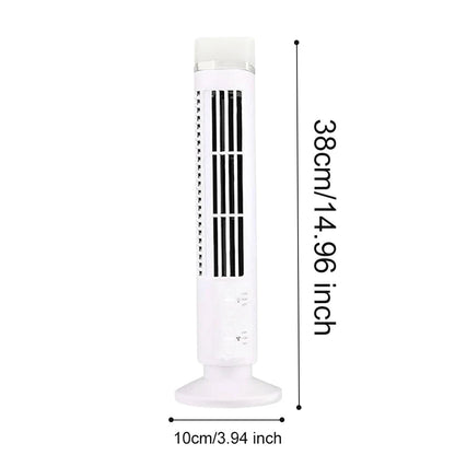 Belro mini desktop air conditioner with bladeless design and USB power, cooling small spaces efficiently.