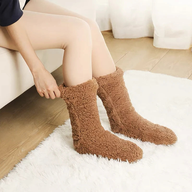 Belro winter plush indoor warm socks, cozy and soft clothing footwear designed for cold weather comfort.