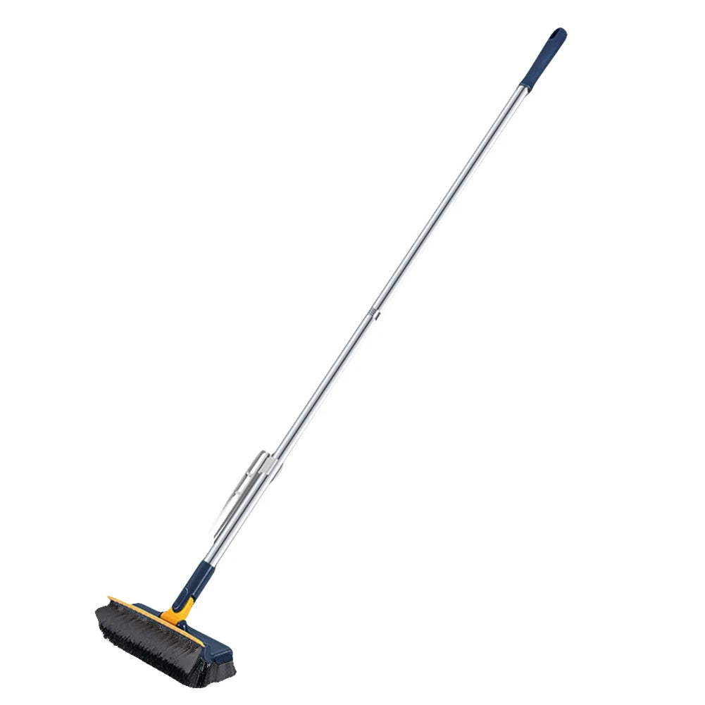 Dark blue Belro long handle floor scrub brush with stiff bristles for outdoor cleaning, suitable for tough dirt and grime.