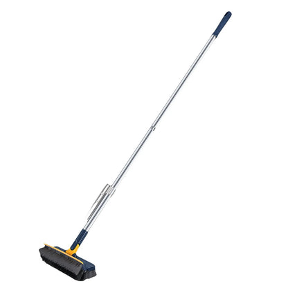 Dark blue Belro long handle floor scrub brush with stiff bristles for outdoor cleaning, suitable for tough dirt and grime.
