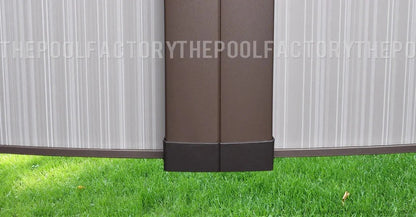View of the bottom of the Casavibeo Daytona 30’x54” round pool showing the pool’s interior surface and sturdy frame.