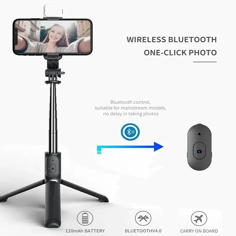 Belro selfie stick and tripod for tablets, compact electronics accessory with adjustable phone holder and extendable design.