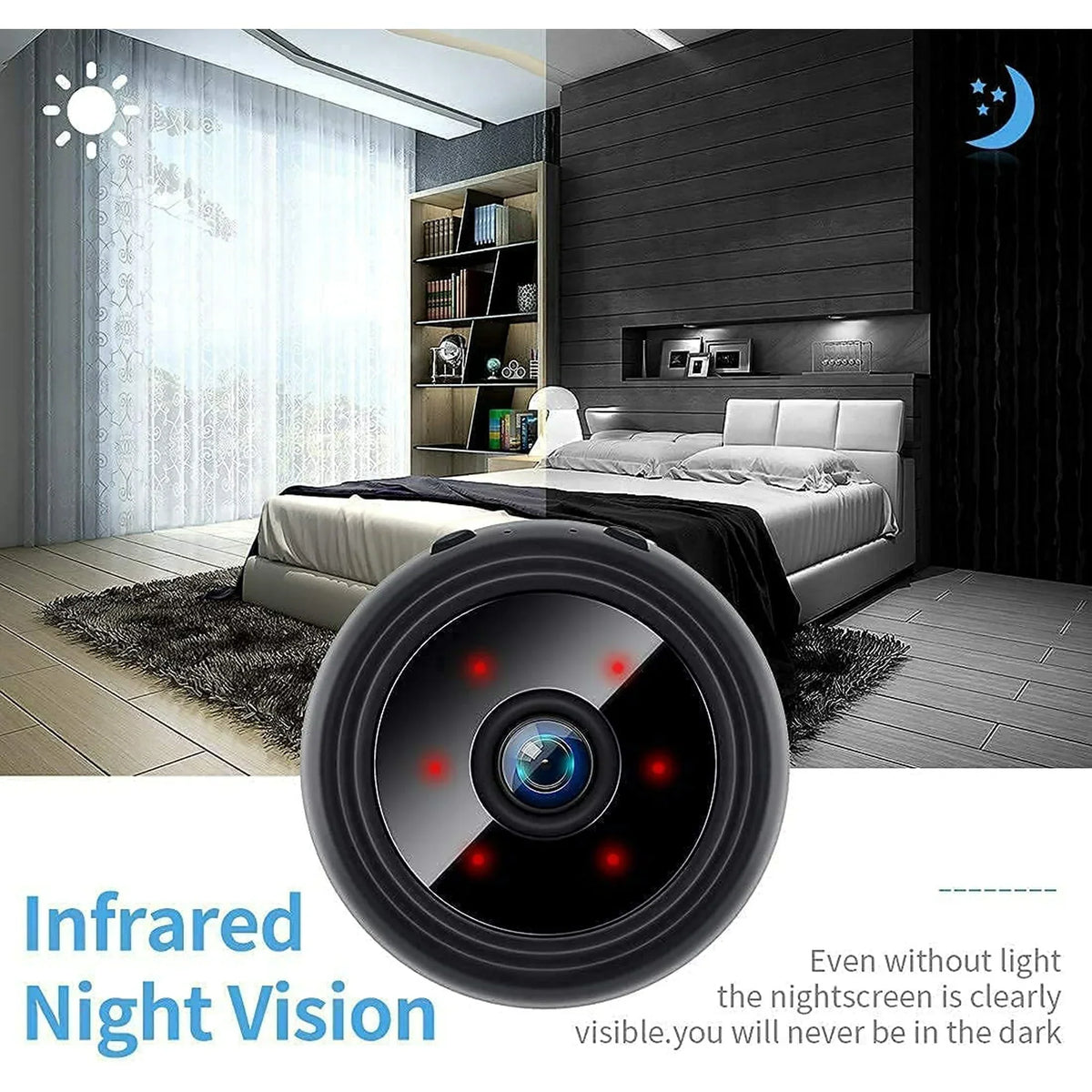 Belro Mini Wireless Magnetic Camera with audio and live video feed, compact electronics device for discreet surveillance.