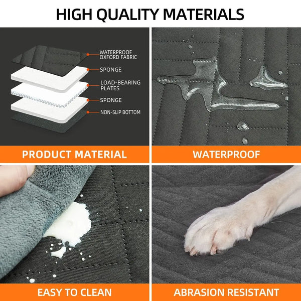 Belro hard bottom car seat cover for dogs, automotive pet seat protector with durable, non-slip surface for safe travel.