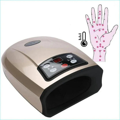Belro heated hand massager for arthritis relief, physiotherapy, air compression, palm and finger massage device for men.