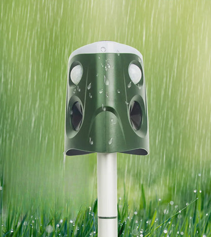 Belro 360° Animal Repellent Deterrent 3 in 1 for outdoor pest control, featuring a weather-resistant design and motion sensors.