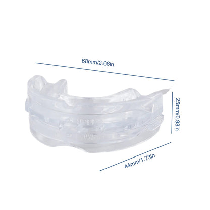 Belro reusable anti snore mouthpiece with storage box, designed to reduce snoring and improve sleep comfort.