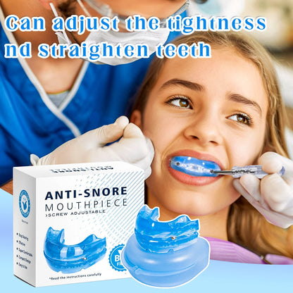 Belro adjustable anti-snore mouthpiece for sleep aid, showing a close-up of the mouthpiece designed to reduce snoring.