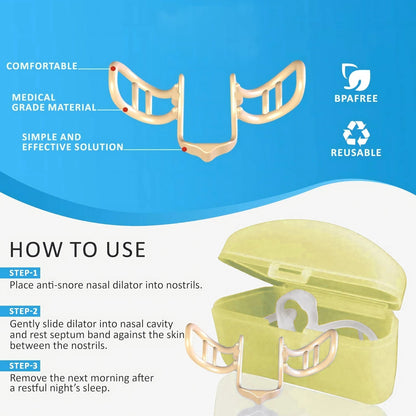 Belro silicone nasal dilator for improved airflow, designed to help with breathing and sleep comfort.
