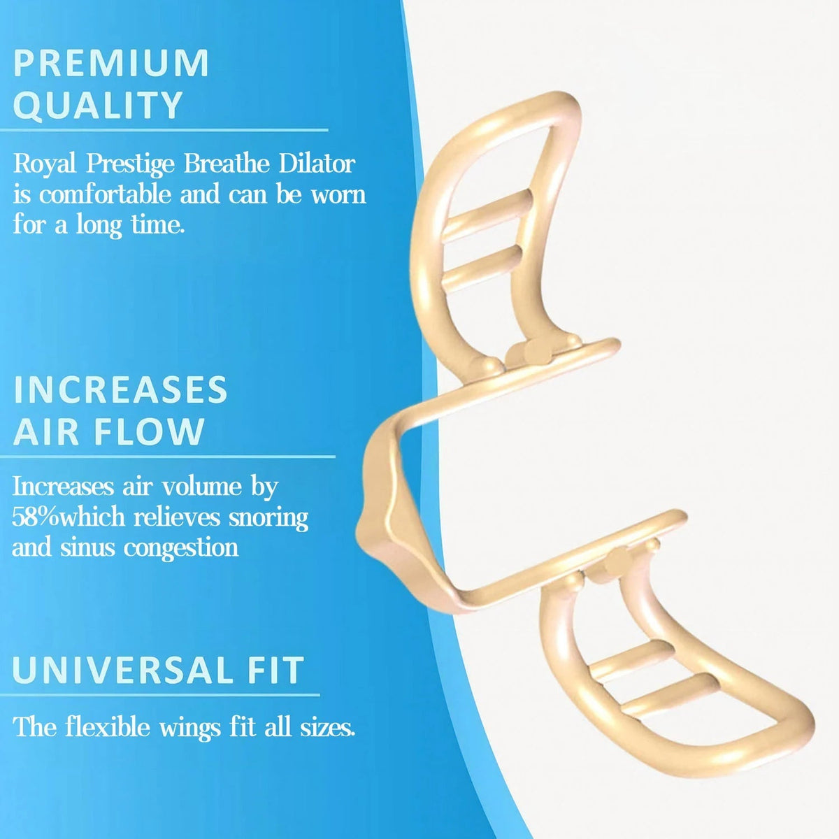 Belro silicone nasal dilator designed to improve airflow and sleep quality, shown in a close-up view.