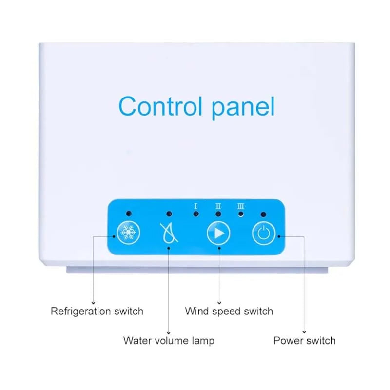 Belro Mini USB Portable Air Conditioner for home and outdoor use, compact device with adjustable vents and control panel.