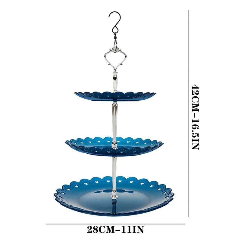 Belro 3-tier hanging bird feeder and bird bath combo with hanging chains, suitable for garden decoration and bird watching.