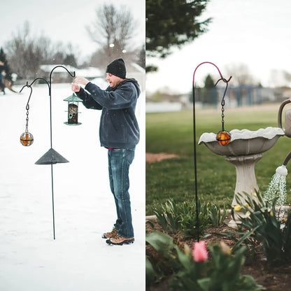 Belro metal hanging bird feeder set with multiple feeders for garden bird watching, suitable for outdoor home decor.