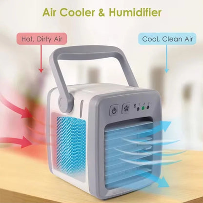 Belro 4-in-1 portable air conditioner with humidifier and purifier for outdoor use, compact and functional home and garden appliance.