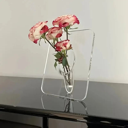 Belro modern acrylic picture frame with decorative flower design, ideal for home and garden decor.