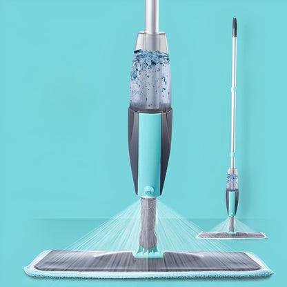 Belro Spray Mop with ergonomic handle and reusable microfiber pad for efficient cleaning of floors in home and garden.