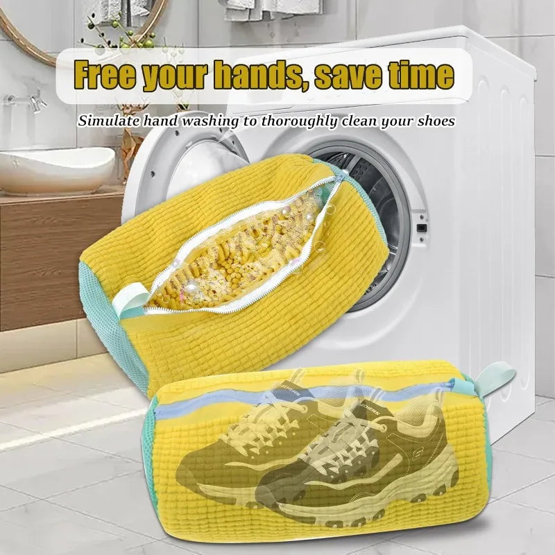 Belro 2-piece shoes washing bag for laundry, footwear cleaning, durable mesh bags for washing shoes safely in the washing machine