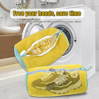 Belro 2-piece shoes washing bag for laundry, footwear cleaning, durable mesh bags for washing shoes safely in the washing machine