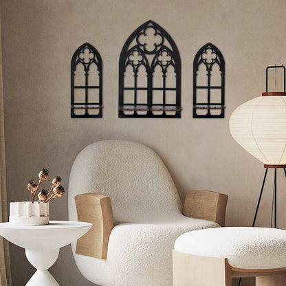Belro Gothic wall decor 3-piece set featuring dark, ornate designs for home and garden interior decoration.