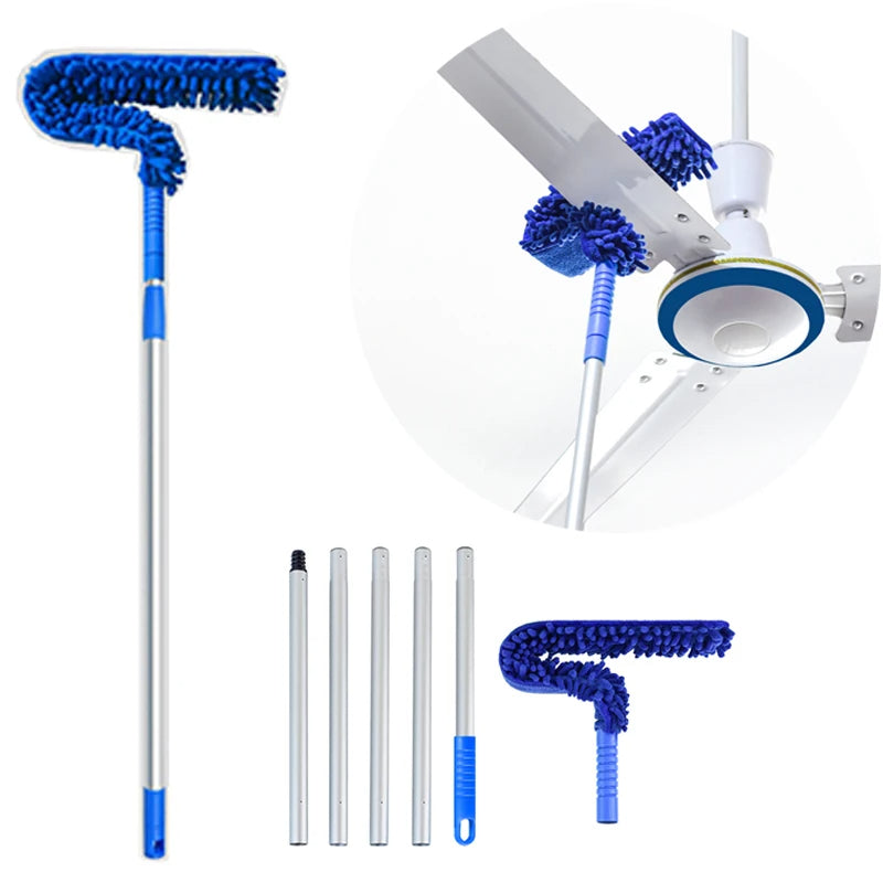 Belro ceiling fan cleaner for outdoor use, shown cleaning a ceiling fan in a home or garden setting.