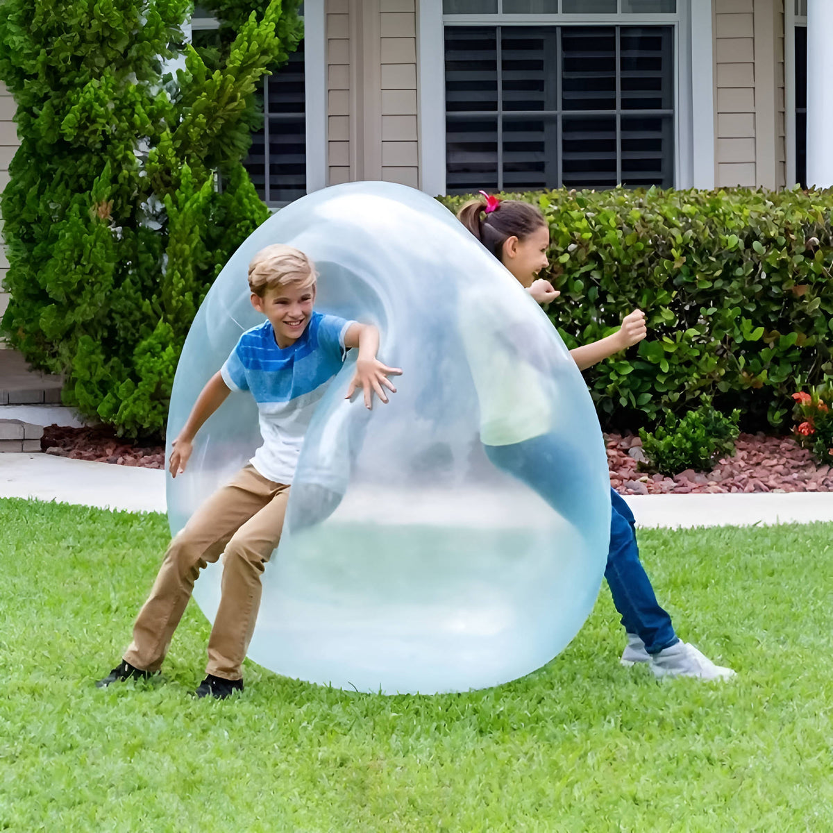 Large colorful jelly balloon balls from Belro, set of three, designed for fun outdoor play as toys and games.