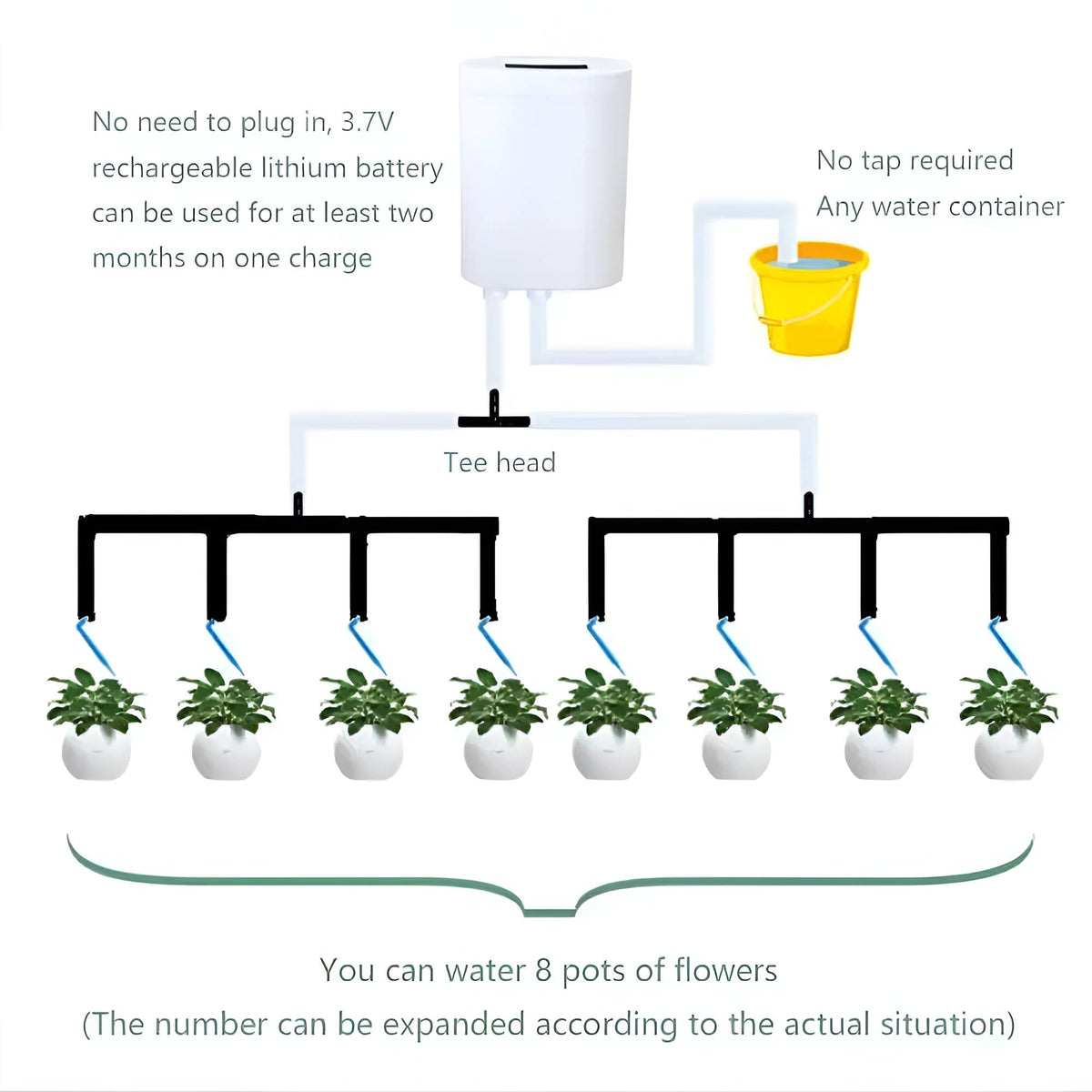 Belro automatic watering pump controller for home and garden outdoor use, with digital display and control buttons.