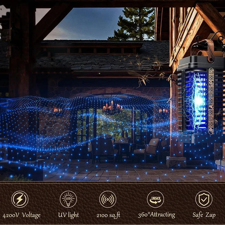 Belro outdoor fly bug zapper for pest control, mounted outdoors with a grid and UV light to attract and eliminate flying insects.