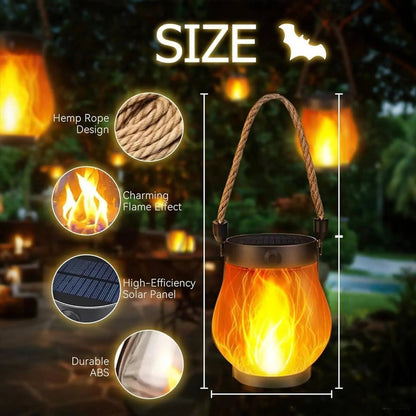 Belro solar outdoor porch flame lanterns with flickering flame design, ideal for garden or pathway lighting.